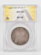EF45 1827 Capped Bust Half Dollar - Graded ANACS