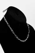Italian .925 Sterling Silver 5.1mm Paperclip Chain 16 Inches