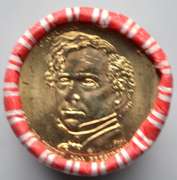 Roll of 25 Unopened Van Buren 2008 $1 Presidential Dollars