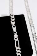 Sterling Silver 10mm Figaro Chain 24 Inch