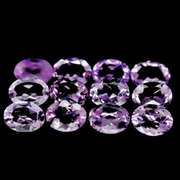 Great 13.10ct 8x6mm real Brazilian Amethyst set