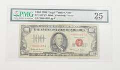 Very Fine 25 1966 $100 US Note Red Seal FR#1550* (*A Block) - PMG