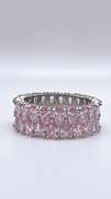 Gorgeous Pink Sapphire Eternity Band