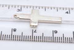 925 Sterling Silver Believe and Cross Charm Bangle