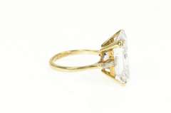 9K Yellow Gold Emerald Cut Solitaire Travel Engagement Ring