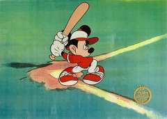 Disney, Mickey Mouse playing baseball