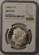 1884-CC Morgan Silver Dollar NGC MS63 PL "Proof Like"