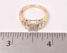Sparkling Diamond Ring in 14K Yellow Gold