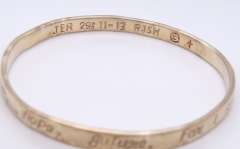 Vintage 925 Sterling Silver Engraved Bangle