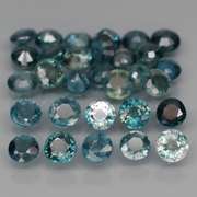 Heated only! 4.40ct round cut Australian Sapphire set