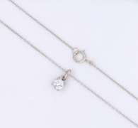 Dazzling White Gold Diamond Solitaire Pendant on Chain