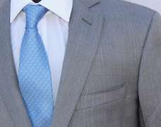 Designer Gray Color Slim Fit Suit, By Galante