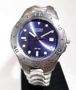 CITIZEN 3 hand and date 40mm men’s watch blue dial 100M water resistance