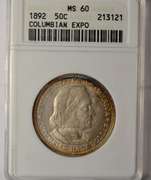 1892 Columbian Commemorative Half Dollar ANACS MS60