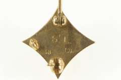 10K Yellow Gold Alpha Iota Lambda Enamel Squared Lapel Pin/Brooch