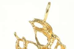 14K Yellow Gold 3D Lobster Ocean Animal Fishing Pendant