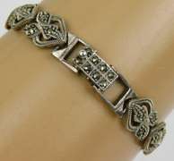 Sterling Silver Marcasite Watch, Runs