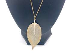 Gold-Toned Leaf Necklace