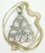 Large Sterling Celtic Trinity Pendant & Chain