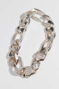 .925 Sterling Silver 13mm Figaro Link Bracelet  8 Inches