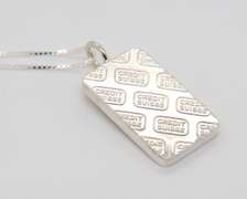 925 Sterling Silver 10 Gram Credit Suisse Pendant on Chain