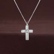 Shimmer dancing stone Cross pendant