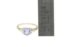 14K White Gold 1.33 Ctw Tanzanite Diamond Engagement Ring