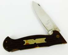 Valor J-307 Lock Blade Knife & Leather Case
