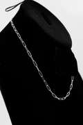 .925 Sterling Silver 3mm Paperclip Chain 16 Inches