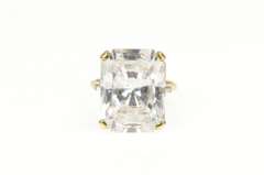 9K Yellow Gold Emerald Cut Solitaire Travel Engagement Ring