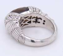 Judith Ripka Sterling Silver Smokey Topaz Ring