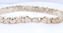 Vintage Italian Sterling Silver XO Bracelet