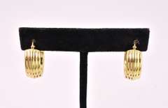 Classic Hoop Style Earrings in 18K Yellow Gold