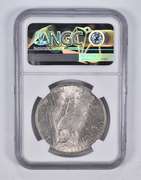 Error MS62 1922 Peace Silver Dollar OBV Struck Thru 100th Anniv NGC