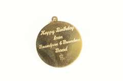 14K Yellow Gold Sweet Sixteen Syn. Flower Bouquet Charm/Pendant