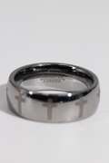 8mm Tungsten Carbide Wedding Band w/Laser Engraved Crosses Size 10