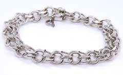 Vintage 925 Sterling Silver Double Link Bracelet