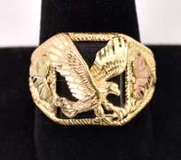 Eagle Design Men's Ring in Yellow Gold