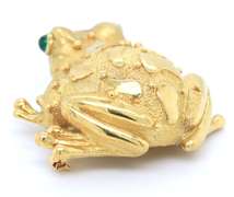 Wonderful Yellow Gold Marlene Stowe Frog Pin