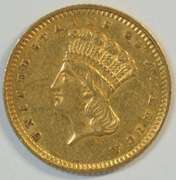 Nice scarce 1862 US Type 3 $1 Gold Piece. Civil War issue