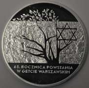 20 Złotych Warsaw Ghetto Uprising, Lightly Wiped With Scratched Capsule.