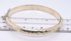 Vintage 925 Sterling Silver Bangle Bracelet