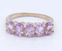 Lot of 2 Vintage 925 Sterling Silver Cubic Zirconia Bands