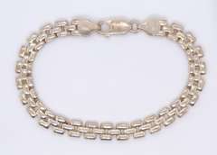 Vintage Italian 925 Sterling Silver Fancy Link Bracelet