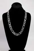 Italian Sterling Silver 14mm Figaro Chain 24 Inch