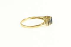 14K Yellow Gold Marquise Sapphire Diamond Accent Statement Ring