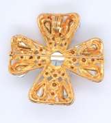 Multi Color Cubic Zirconia Pendant Brooch