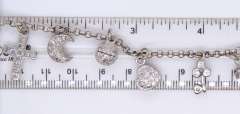 Vintage 925 Sterling Silver Charm Bracelet