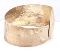Vintage Sterling Silver Wide Cuff Bangle