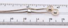 Vintage 925 Sterling Silver Snake Chain Necklace with Cubic Zirconia Dangles